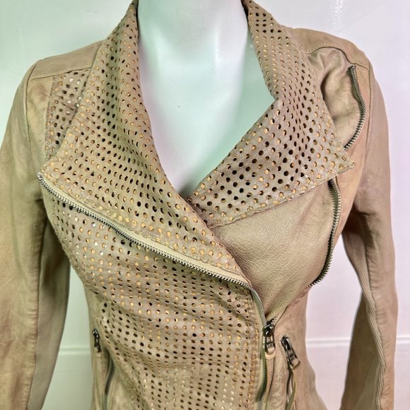 Bano eeMee Leather Canadian Designer Jacket Size 0 or XS - Picture 2 of 7